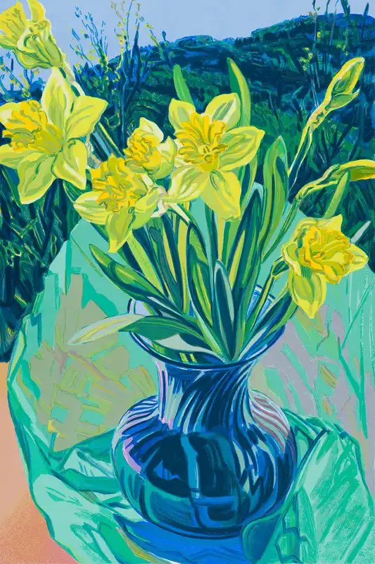 ArtGuideAlex's tweet photo. Daffodils #JanetFish https://t.co/cyHrQeMTsT