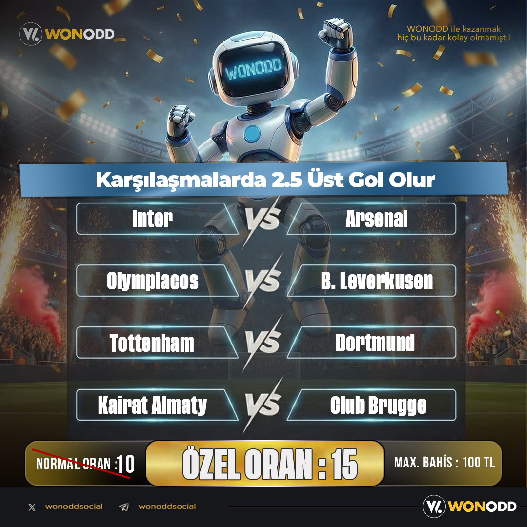 wonoddsocialtr's tweet photo. 🎯 Kazanç Şimdi Daha Büyük!

📲 Sadece bugün seçili maçlarda ekstra oranlar seni bekliyor

💥 Hemen oyna, fırsatı yakala ve kazancını katla! https://t.co/pHvxaGYblU
