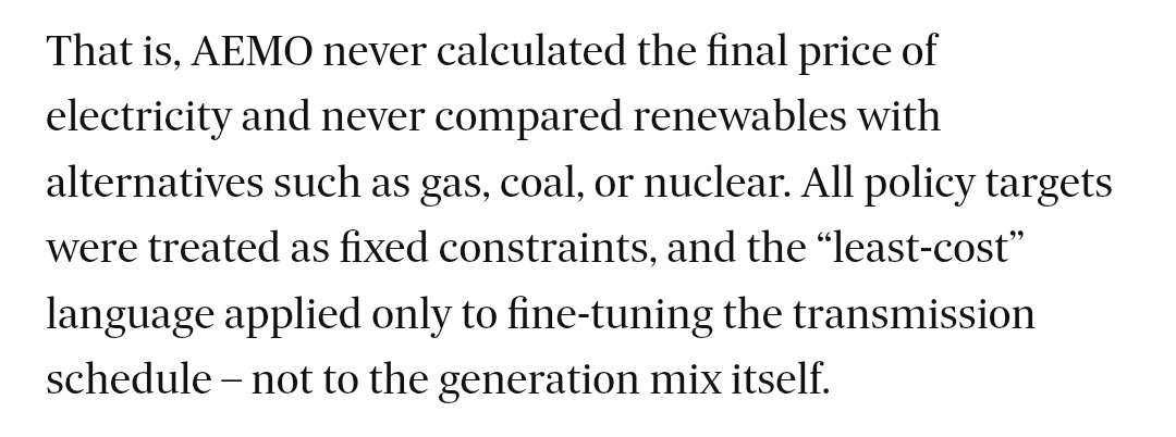 Yes, why didn't AEMO calculate the final price of a 'transition' to coal, or a different one to gas? Is it because we are trying to rid the grid of dirty thermal perhaps?