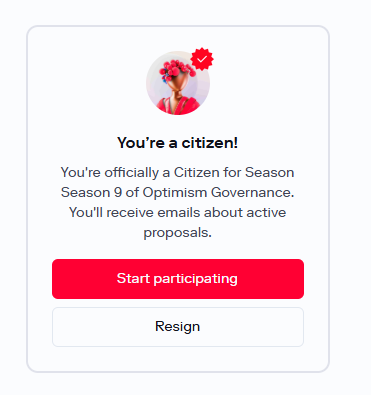Optimism 9. sezon Citizens’ House kayıtları başladı. End-user Citizens kısmından uygun oldum. Diğerleri geliştiricilere hitap ediyor daha çok. 

Adres uygunluğunuzu şuradan kontrol edebilirsiniz: atlas.optimism.io/citizenship

Şartlar şu şekilde: 

Bireysel son kullanıcılar, aşağıdaki
