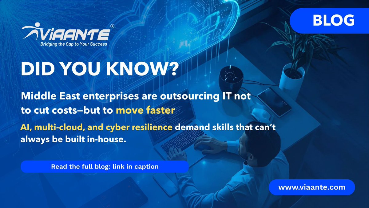 Viaante's tweet photo. Speed is the new currency. ⚡
Middle East enterprises are shifting from cheaper IT to faster, smarter IT—powered by AI &amp; cloud.
Read more 👇
https://t.co/EeO3zm65Ma

#MiddleEast #AI #Cloud https://t.co/9KGxWcEpwM