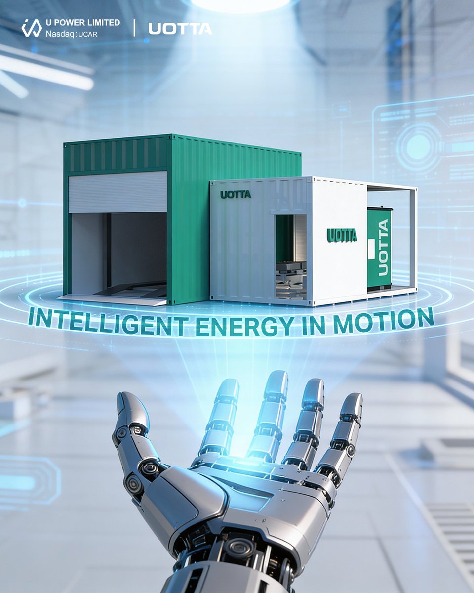 UPOWER_NET's tweet image. Inside every UOTTA station, robotics and smart algorithms work together to complete fully automated battery swaps. 

Each swap is part of a smarter flow of energy, making electric fleets faster to operate, easier to manage, and more profitable to run.

#UPower #UOTTA #BatterySwap