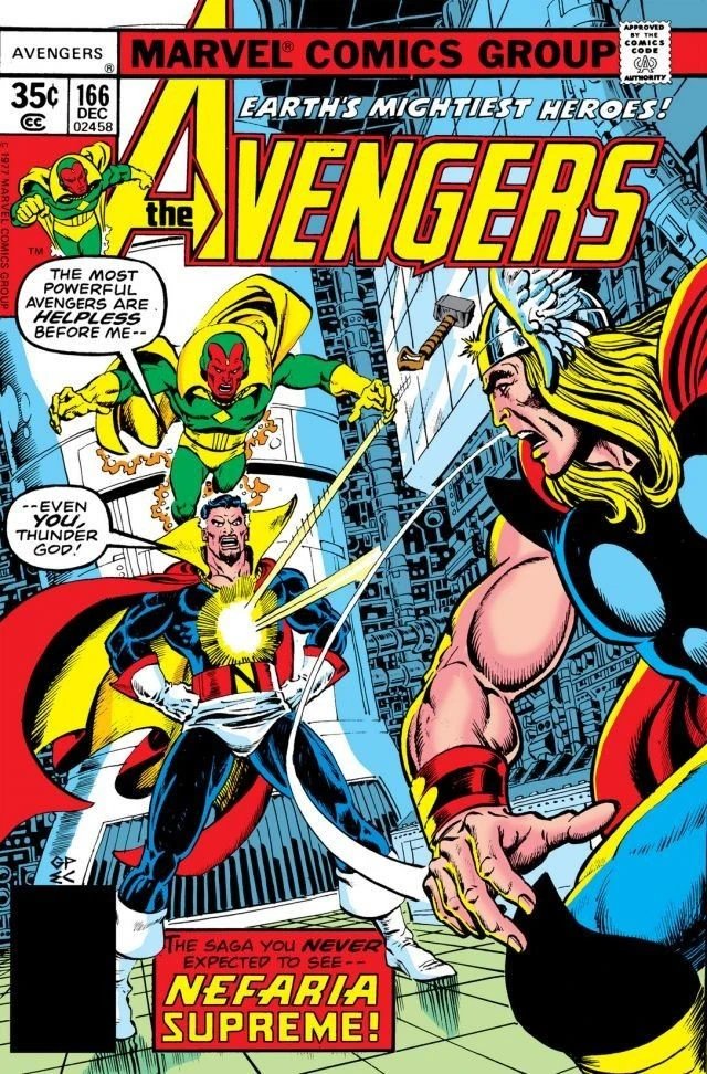 Greatest Avengers Stories 8

Nefaria Supreme!- Avengers #164-166 (7/19/1977-9/20/1977)

Jim Shooter &amp; John Byrne create an all timer as Count Nefaria basically turns himself into Superman and proceeds to kick the hell out of the Avengers.