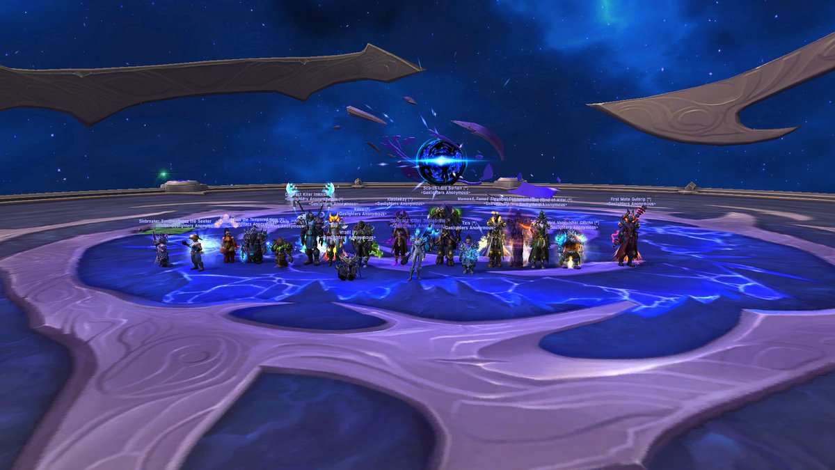 triplebzzz's tweet image. 100% Race to World Last, 1 night per week CE completed! Really proud of the team, what a great raid to end the xpac.  #gaslightersanonymous #cuttingedge #worldofwarcraft