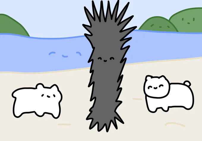 長過ぎるウニ、ウーニー #まいにちネコチャン 