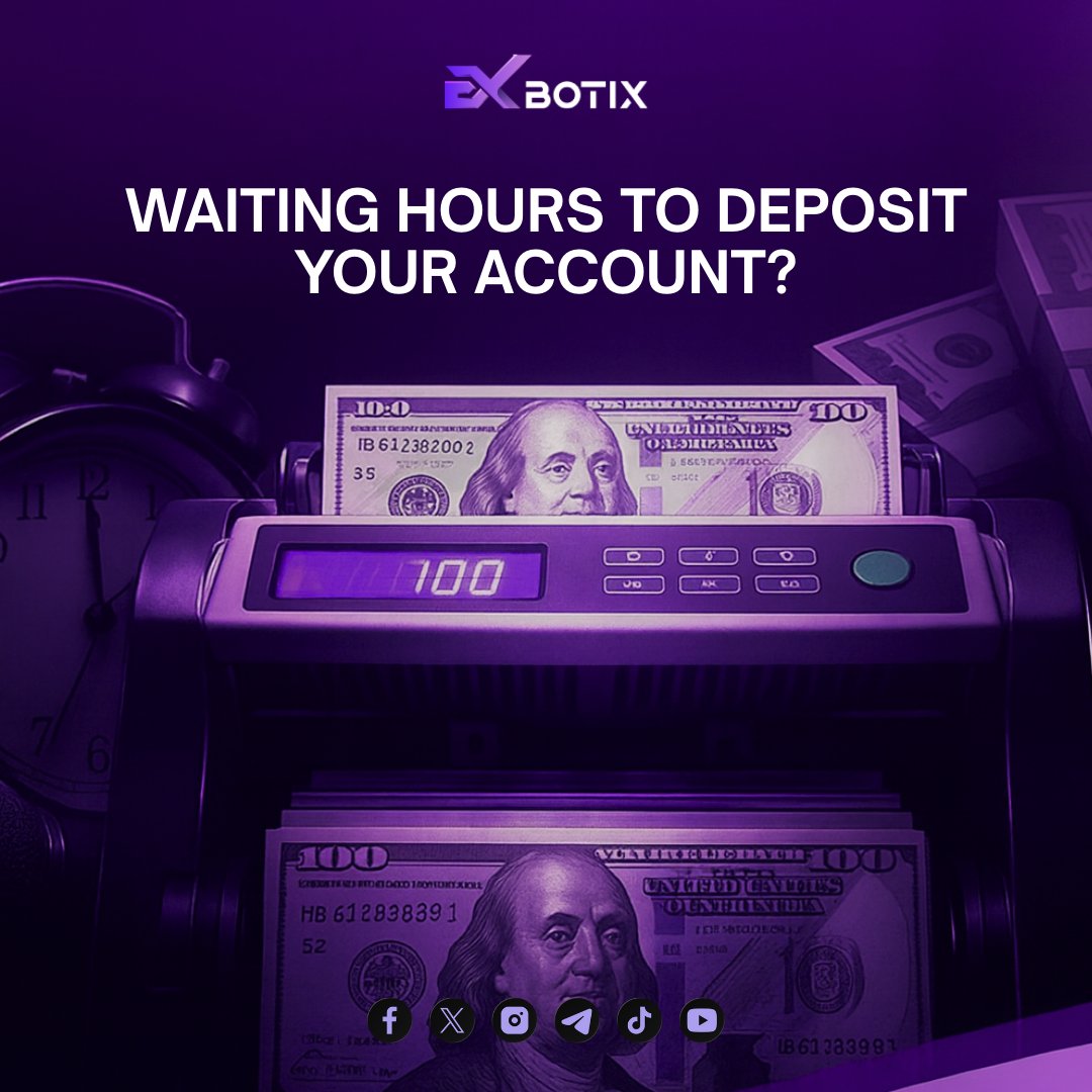 exbotix's tweet photo. Waiting kills profits
With Exbotix, fund instantly and enter trades on time 🚀
No delays. No excuses.
#exbotix #tradefaster #CryptoMindset #tradinglife
#CryptoCommunity #InstantDeposit https://t.co/naUCqepvno