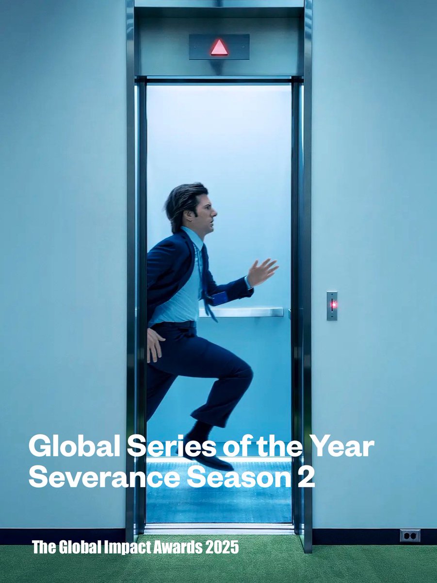 GIA_Awards's tweet photo. 2025 The Global Impact Awards

Main Competition

🏆 Global Series of the Year

Severance Season 2

#SeveranceSeason2 

#TheGlobalImpactAwards #TheGIA #GIA #GIA_Awards #GIA2025 https://t.co/9Qnm6V4tBF