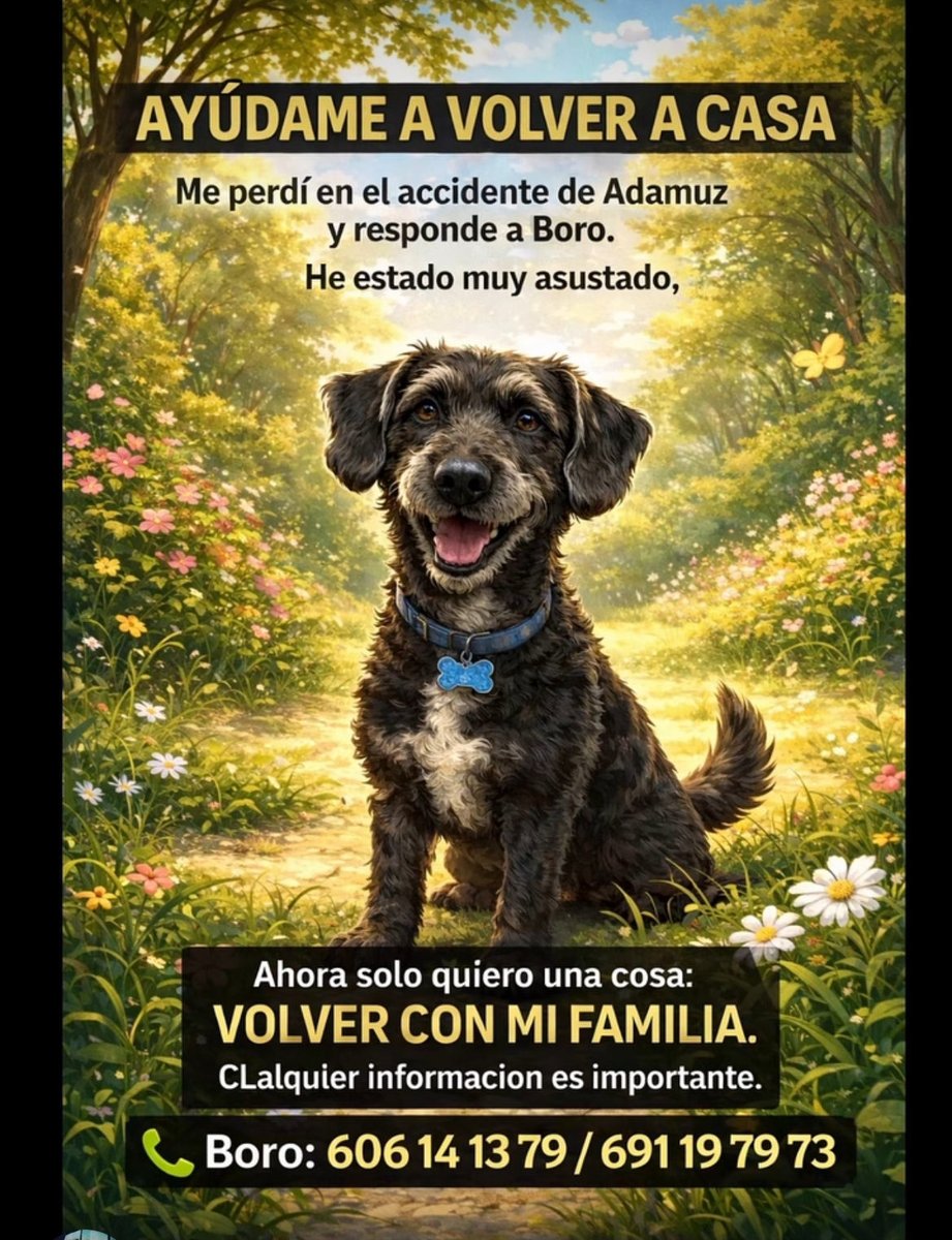 Hoy se organizaba un dispositivo de búsqueda para intentar rescatar a boro el perro perdido tras el trágico accidente ferroviario en Adamuz .
Se necesitan personas expertas en rescate, animal y drones.

#Ademuz #boro #tren #españa #descarrilamento