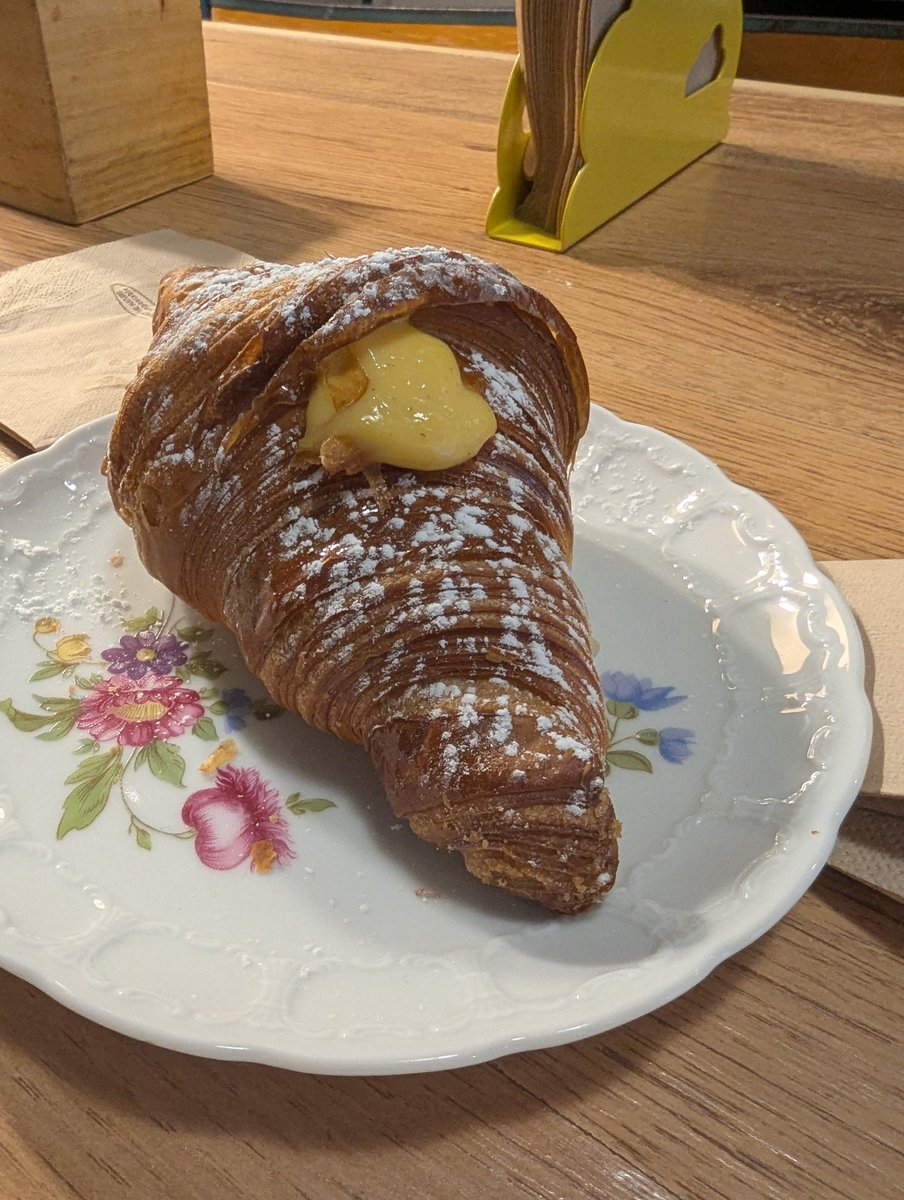 Occasionally slip your mind away from the football and wallow in the small blessings the travels bring. Excellent Coffee, Custard crammed Croissants and a Café playing 50s R&amp;B. Think I'll get a camp bed and just stay here.