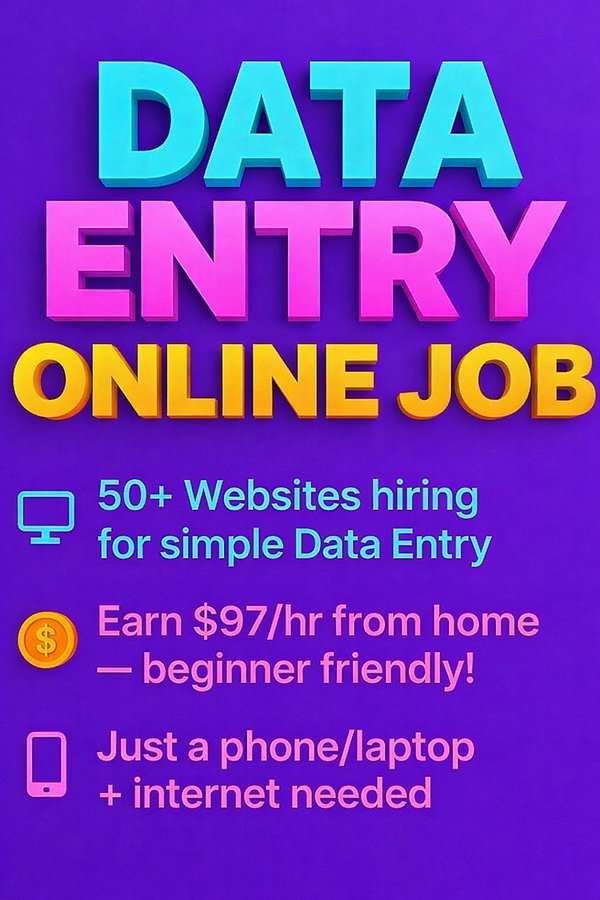 AiplanetBwi's tweet image. 💻 50+ Websites hiring for simple Data Entry

💰 Earn $97/hr from home — beginner friendly!

📱 Just a phone/laptop + internet needed

✨ No skills or experience required

💬 Follow, Like, Repost &amp;amp; Comment “WB” for the FREE list!