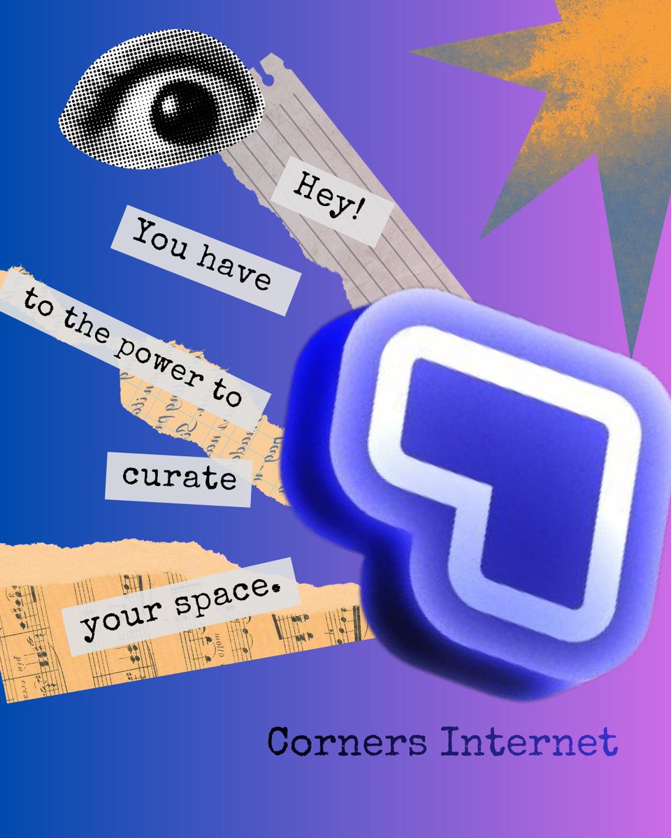 You don’t have to be everywhere on the internet.
You have the power to curate your space.

<a href="/cornersinternet/">Corners</a> is built on a simple idea:
instead of chasing attention, you build a corner people return to.

A corner isn’t about algorithms or virality.
It’s about intention, taste, and