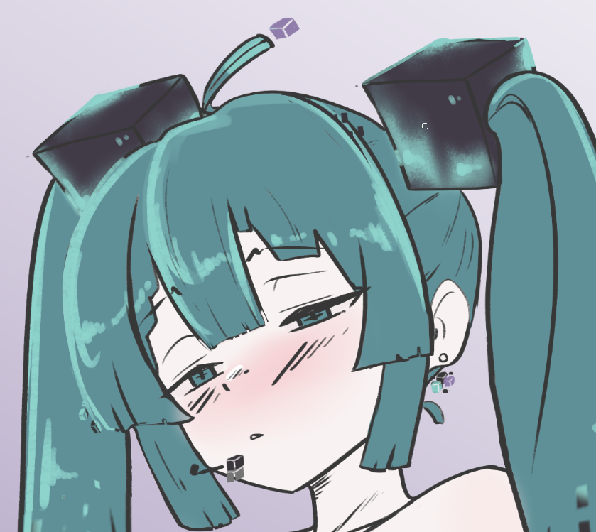 Testing brushes, Miku