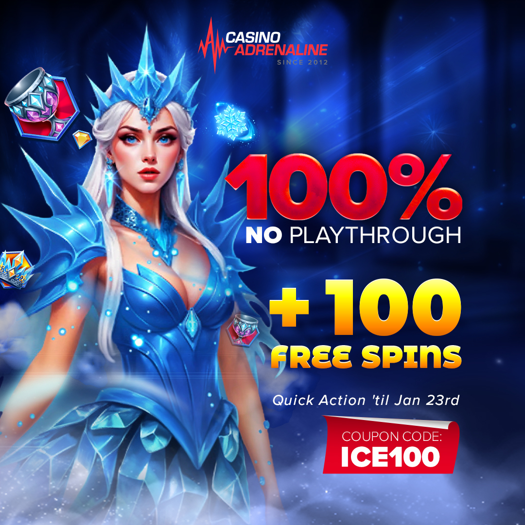 ⛸️ Get your skates and slide into adventure with

🎁 100% Bonus + 100 Free Spins

Use code: ICE100
📅 Jan 19–23

✔️ No playthrough on the bonus

🎮 Free Spins on Divine Queen: Heart of Ice.

💰 Your bonus is ready to cash out up to 10×—no extra hoops.

Simple terms and frozen