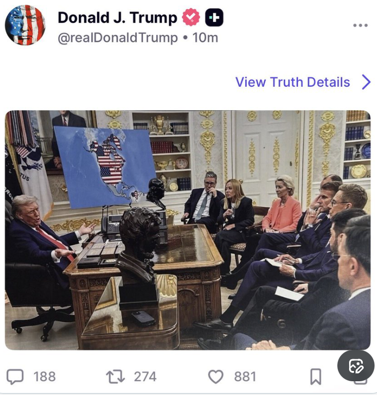 Today's totally normal social media output from Mr Trump.