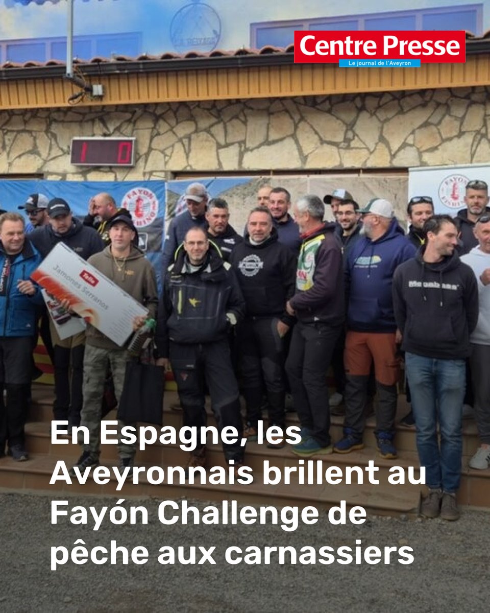 En Espagne, les Aveyronnais brillent au Fayón Challenge de pêche aux carnassiers
➡️ l.centrepresseaveyron.fr/IYk