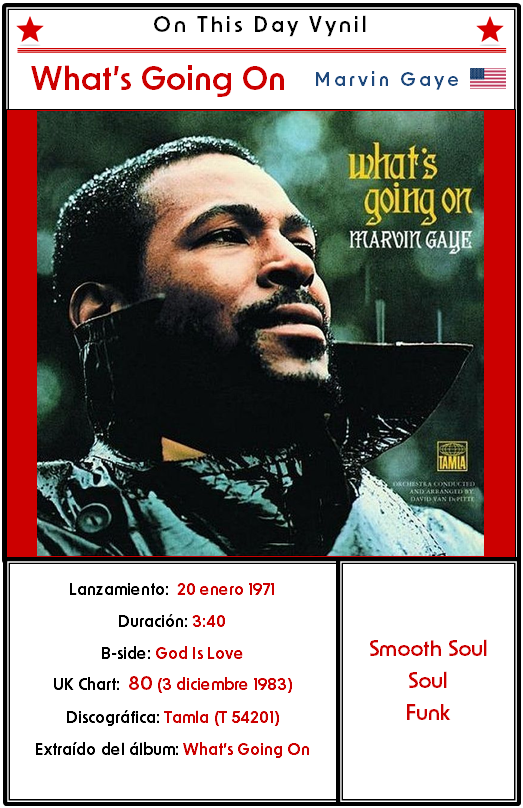 OnThisDayVinyl's tweet photo. Tal día como hoy …
se publicó hace55 años el single “What’s Going On” del cantante de soul americano #Marvin_Gaye. El single no logró entrar en el Top100 de la UK Chart hasta el 26 de noviembre de 1983.
#OTDV
Live Kennedy Center (1 mayo 1972)
https://t.co/5RGbdBNc4E https://t.co/F6t7gWzHyj