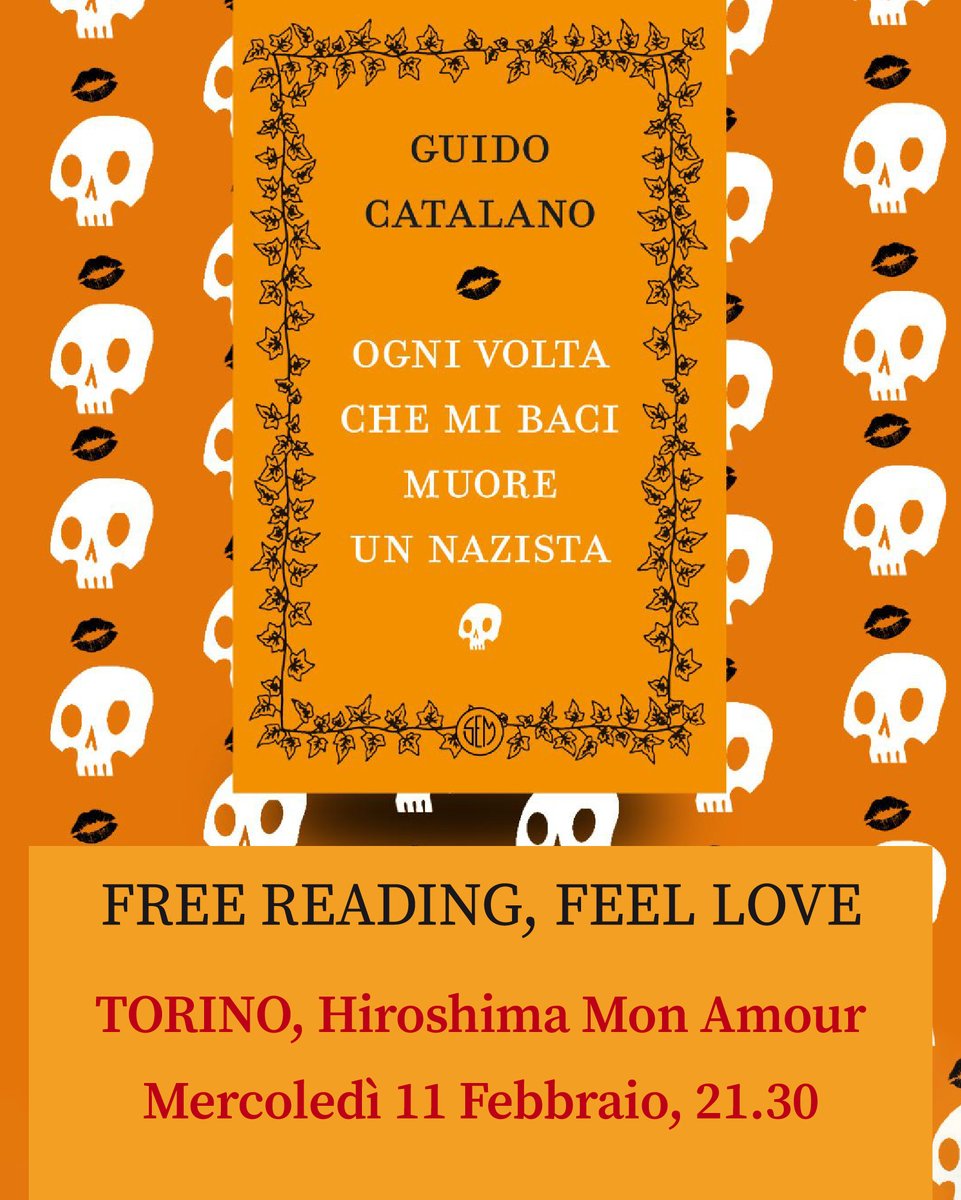 CatalanoGuido's tweet photo. Si parte Mercoledì 11 dall' Hiroshima Mon Amour in TORINO City.
"Ogni volta che mi baci muore un nazista" 9 anni dopo.

Porta qualcuno da baciare.

Aggratis
Riserva il tuo posto: https://t.co/qLkHphgPiX

#ognivoltachemibacimuoreunnazista https://t.co/x77eH83uyM