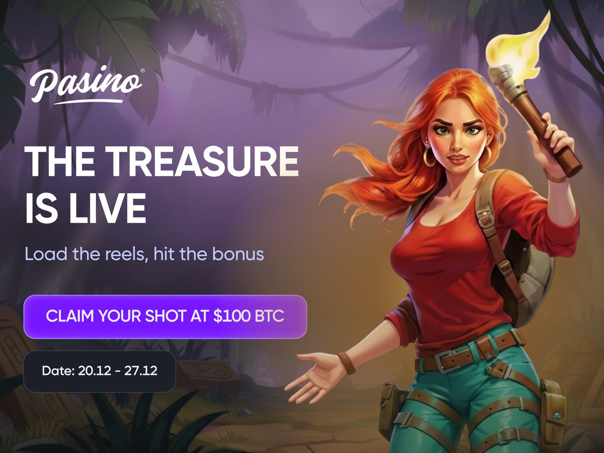 🗺️🪙 TREASURE EXPLORER GIVEAWAY IS LIVE! 🪙🗺️

Ancient reels loaded with hidden loot - $100 BTC up for grabs this week 🔥

Play Treasure Explorer 👇
pasino.com/slot/softswiss…

💰 Prize: $100 in BTC
📅 Date: 20 January

🧠 How to join:
LEVEL 5+
$50 in bets on Treasure Explorer
Like