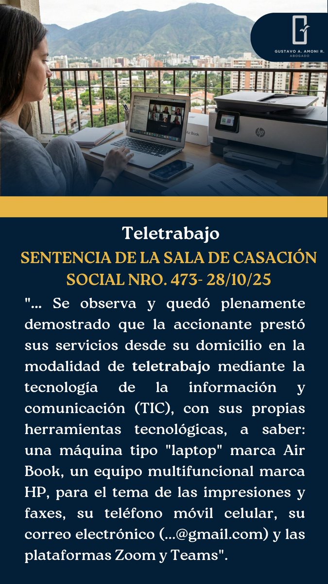 El teletrabajo en la Sala de Casación Social del Tribunal Supremo de Justicia de Venezuela.