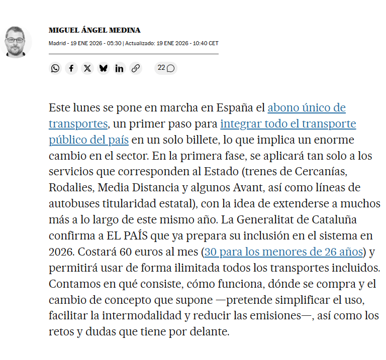 lugaricano's tweet image. In Spain there is no money for maintenance of infrastructure, but plenty to buy votes. The train accident happened on the day the Spanish Government rolled out its new huge transport subsidy: €1.3bn to allow all citizens unlimited transport for €60 a month, €30 for the young.