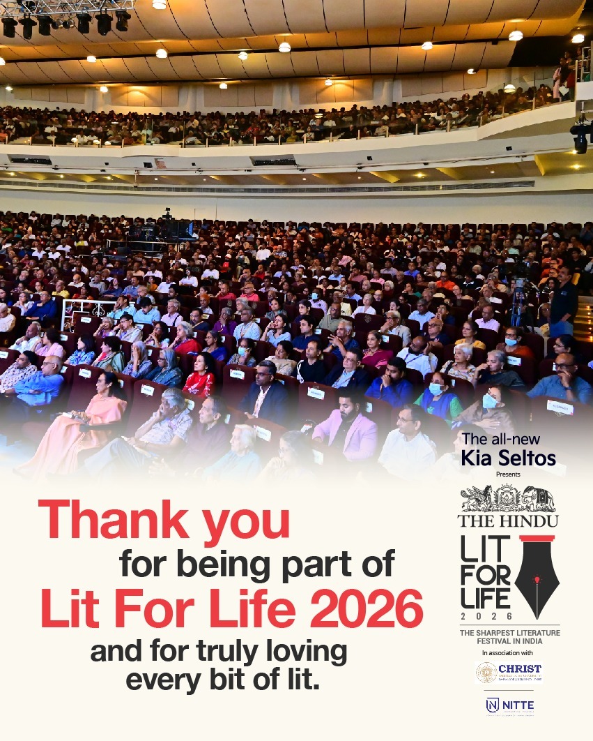 HinduLitforLife's tweet photo. Thank you for being part of Lit For Life and for making it a space for ideas, dialogue, and shared moments. Share with us your thoughts, ideas and moments that made you love every bit of lit!

#TheHinduLitForLife2026 https://t.co/4IJr6KUs5K