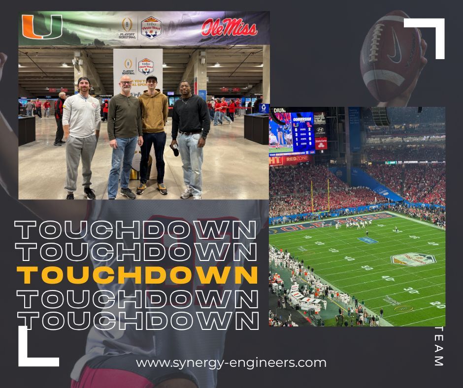 SynergyEngineer's tweet image. After spending the week in Arizona completing Facility Condition Assessments (FCAs), our team took a well-earned break to catch the Miami vs. Ole Miss football game before heading home.

#TeamSynergy #Camaraderie #EngineeringLife #FieldWork #FacilityAssessments