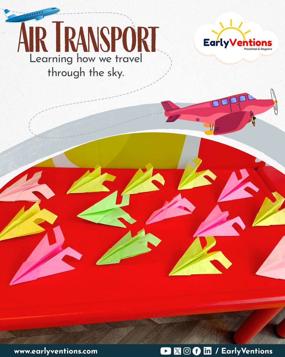 Learning took to the skies!
As  part of our classroom exploration, children learnt about air transport  and how it helps connect people and places across the world.
.
.
.
#PreschoolInBangalore #PremiumPreschool #ChildhoodBeginsHere #CorporateDaycare #EarlyYearsEducation #EV