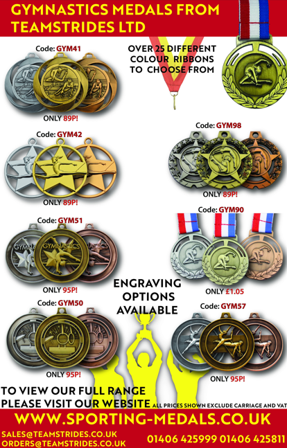 TeamStridesLTD's tweet image. 🤸‍♀️ Recognise excellence with Teamstrides Ltd.

We provide high-quality, affordable gymnastics medals that celebrate dedication, discipline, and outstanding performance.
Trusted by clubs • Ideal for competitions • 

#Gymnastics #GymnasticsCommunity #CompetitionDay #SportsAwards