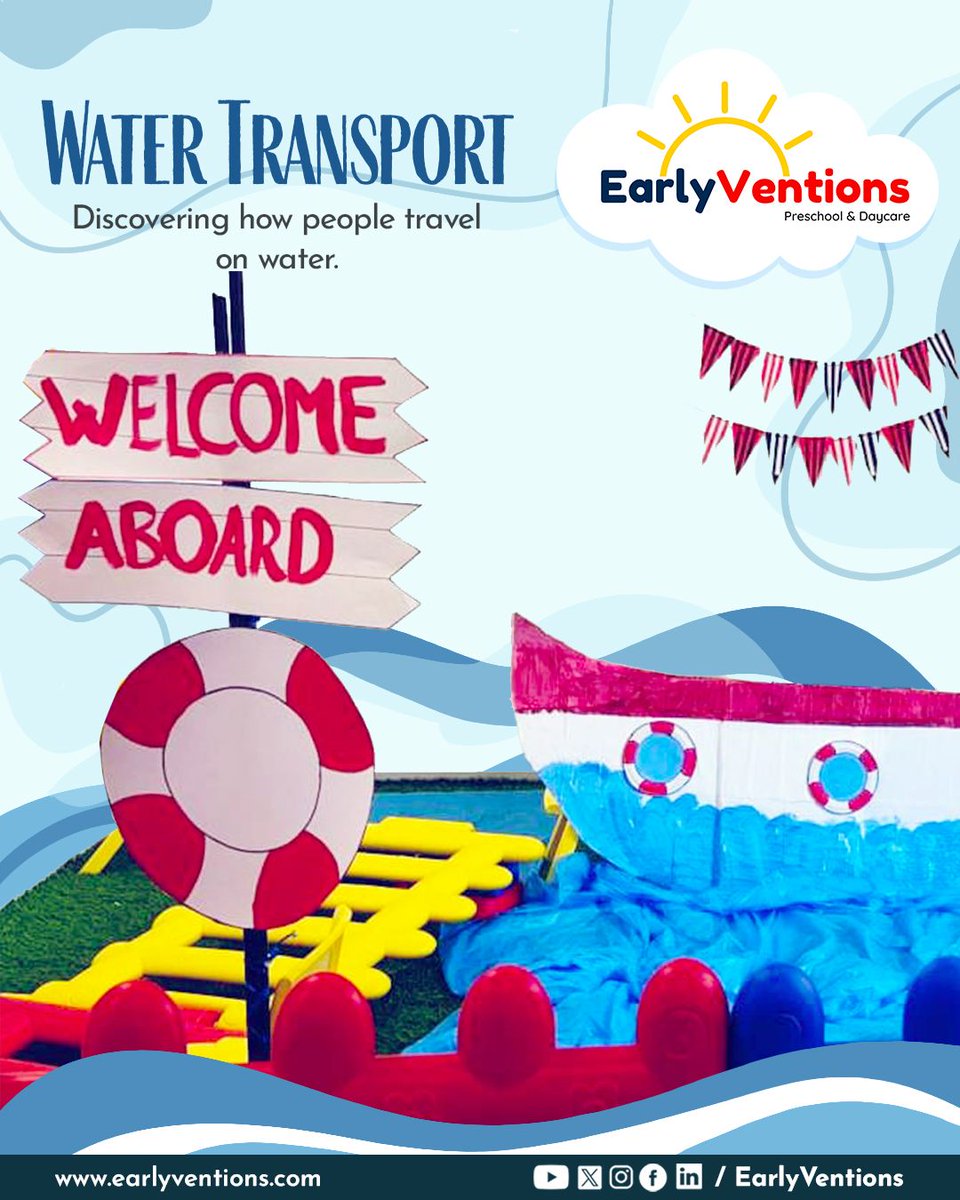EarlyVentions's tweet photo. Our  little explorers discovered the world of water transport through fun,  engaging, and hands-on activities. From boats to ships, learning truly  flows when curiosity leads the way.
.
.
.
#PreschoolInBangalore #PremiumPreschool #ChildhoodBeginsHere #CorporateDaycare #EV https://t.co/QCRzSwmKSf