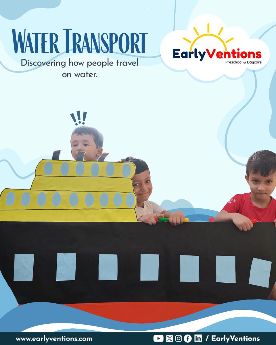 EarlyVentions's tweet photo. Our  little explorers discovered the world of water transport through fun,  engaging, and hands-on activities. From boats to ships, learning truly  flows when curiosity leads the way.
.
.
.
#PreschoolInBangalore #PremiumPreschool #ChildhoodBeginsHere #CorporateDaycare #EV https://t.co/QCRzSwmKSf