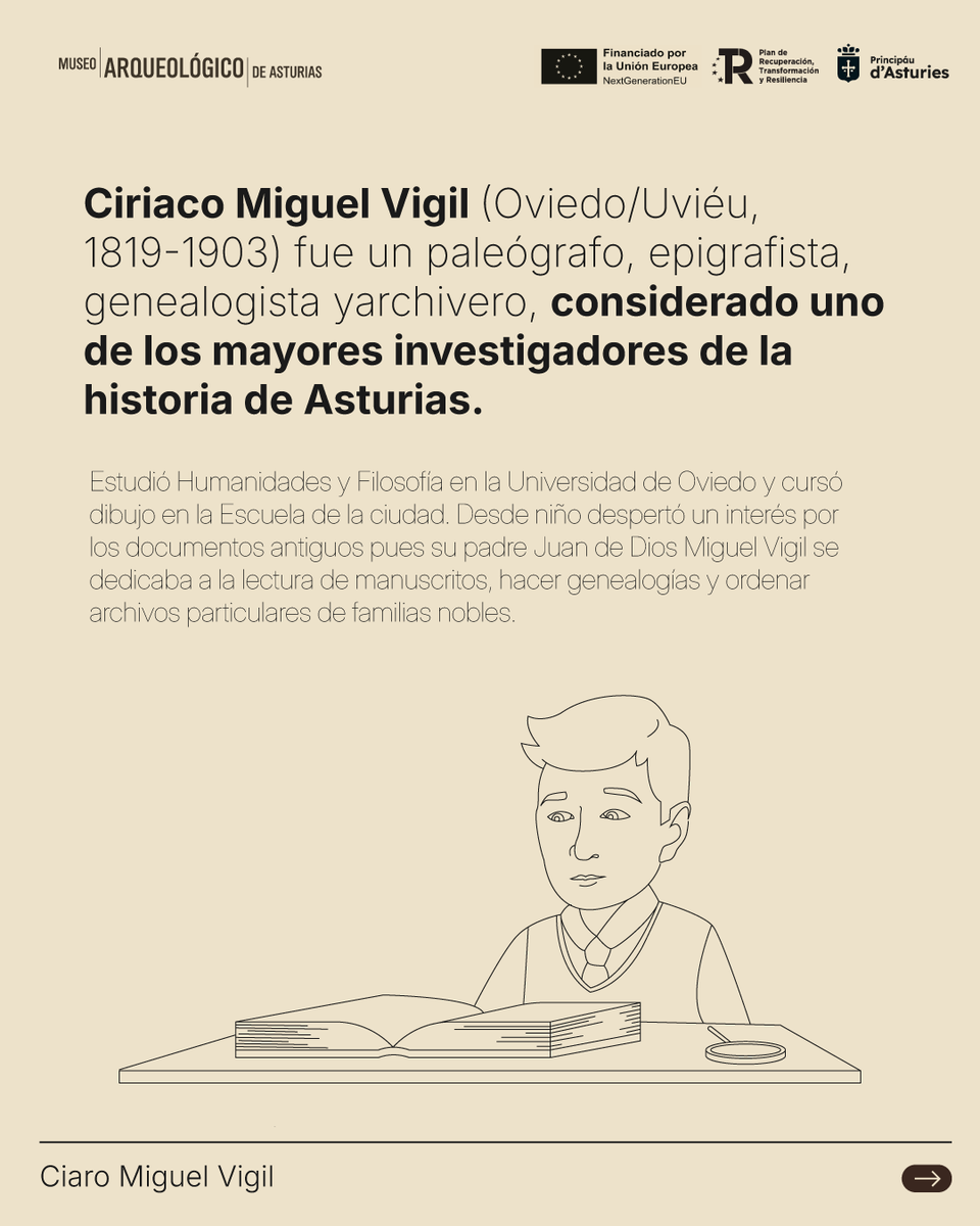 marqueologicoas's tweet photo. 🏛️ Agradecemos el inmenso legado de la figura de Ciriaco Miguel Vigil, cuyo trabajo fue vital para nuestro museo 🙏📜
 📅 Miércoles a domingo
 🎟️ ¡Entrada gratuita!
 #MuseoArqueológicoDeAsturias #Historia #Cultura #Patrimonio https://t.co/2Nzva4QJp8