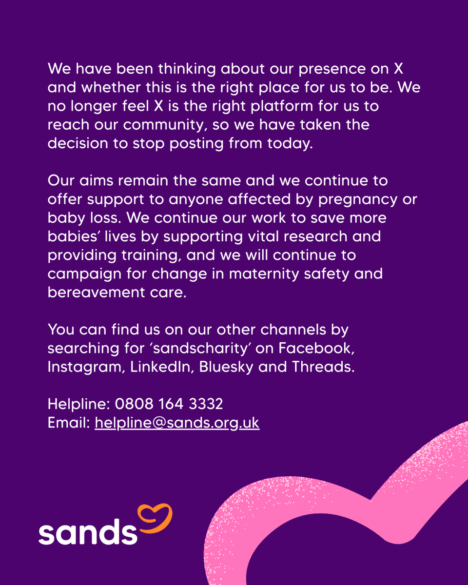 Sands - baby loss charity 💜🧡 tweet media
