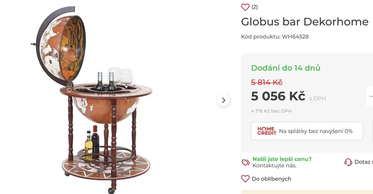 It's embarrassing that he has to buy a globe to find out where Greenland is.
The most expensive globe I've seen on the internet was 5 K Czech koruna, it's one that can be used as a bar. Did he perhaps spend the remaining 10 K on drinks? He's now talking nonsense like a drunk.