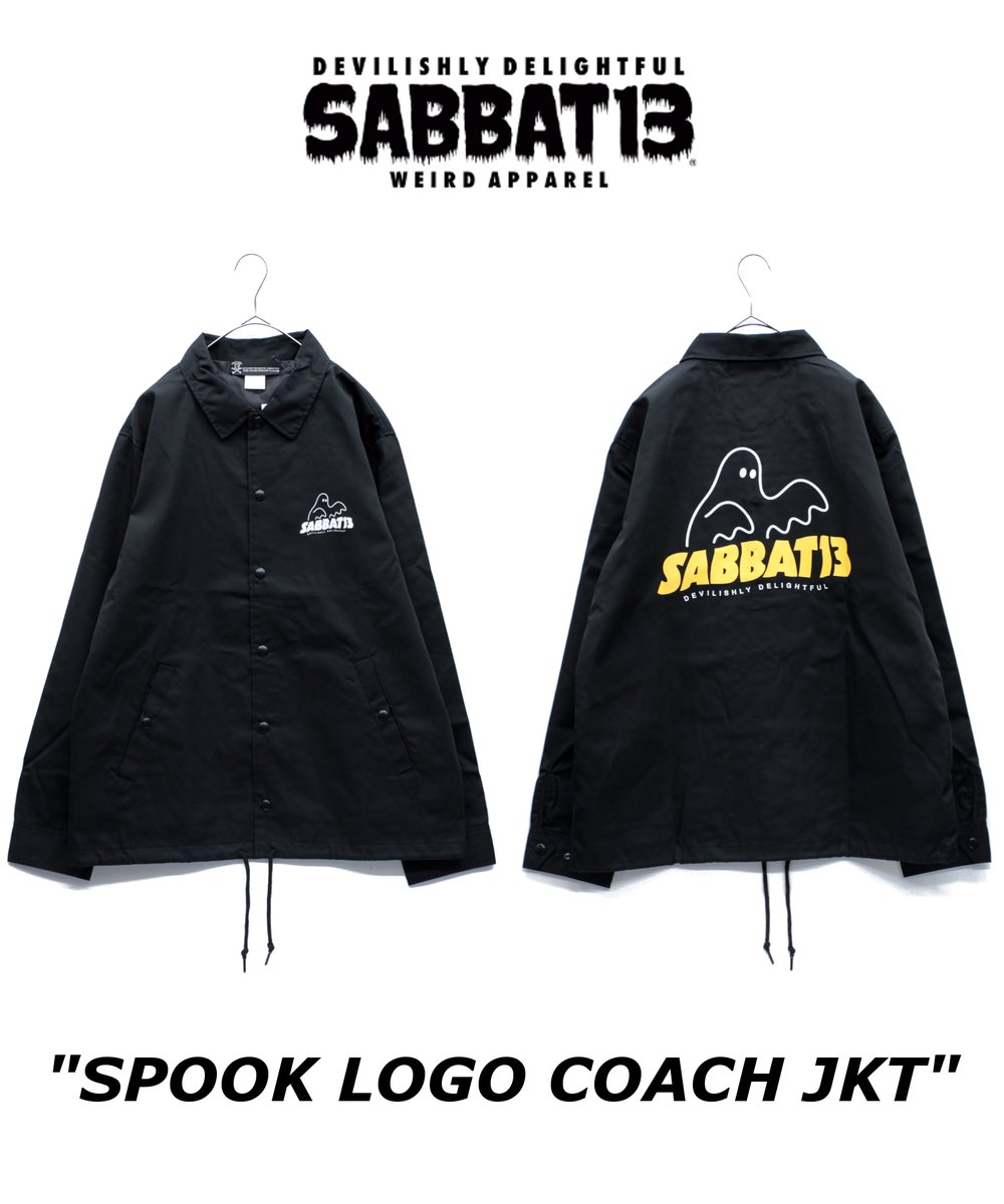 【SABBAT13】

"SPOOK LOGO COACH JKT" / BLACK
¥13,200(TAX-IN)

→streetarts.stores.jp/items/68fb1250…

撥水加工を施したウェザークロスを採用し、マットな質感に仕上げたコーチジャケット。