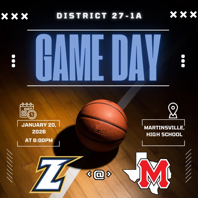 Game Day!!! Drive on down to Martinsville, TX tonight and support your Lady Eagles and Eagles!!! NO JV Games!! VG will start things off at 6pm,followed by VB. We hope to see you there cheering us on!!! 

#Z4EVER