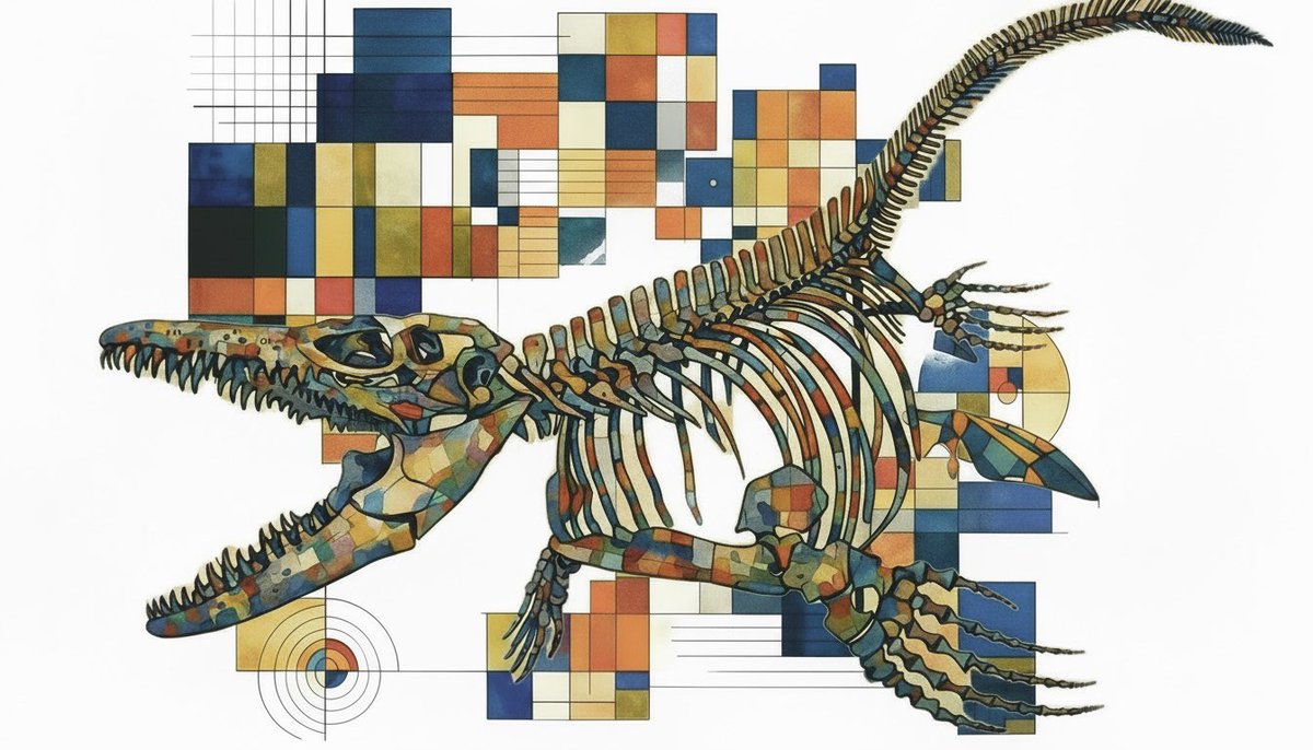 AIで作ってみた。恐竜をパウル・クレー風に。
めちゃめちゃお気に入り！
思う通りの画像作るなら
何個かソフト組合せた方がいいのね( ･ω･)ﾌﾑ