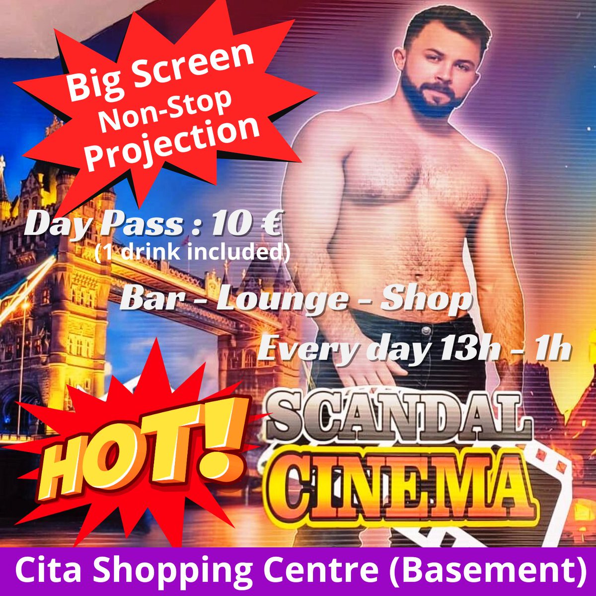 DunasMap's tweet image. 🔥 HOT SCANDAL SEX CINEMA | MASPALOMAS The only porn cinema in town. Open daily 13:00–01:00 · Day Pass €10 (1 drink included). 
👉 sexcinema.es 
Dare to pass the curtains? 
🎬 Lounge cinema &amp;amp; meeting point for gay, bi, str8, trans &amp;amp; open-minded people. 
Cozy lounges,…