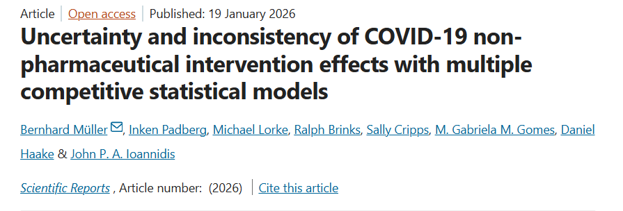 BMuellerSN's tweet image. Evaluation der deutschen Corona-Maßnahmen jetzt im Druck in Scientific Reports:
Nach 2.5 Jahren warten wir dazu immer noch auf eine begutachtete Veröffentlichung des RKI. Dann muss man es halt selbst machen. Saubere Statistik zeigt viel größere Unsicherheiten als vom RKI…