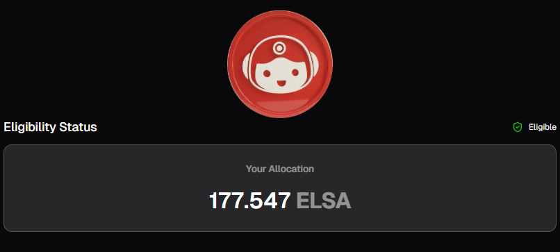 🚨 เคลม #Airdrops $ELSA จาก <a href="/HeyElsaAI/">HeyElsa</a> 🪂

👉 app.heyelsa.ai/airdrop
ราคาล่าสุด $0.12