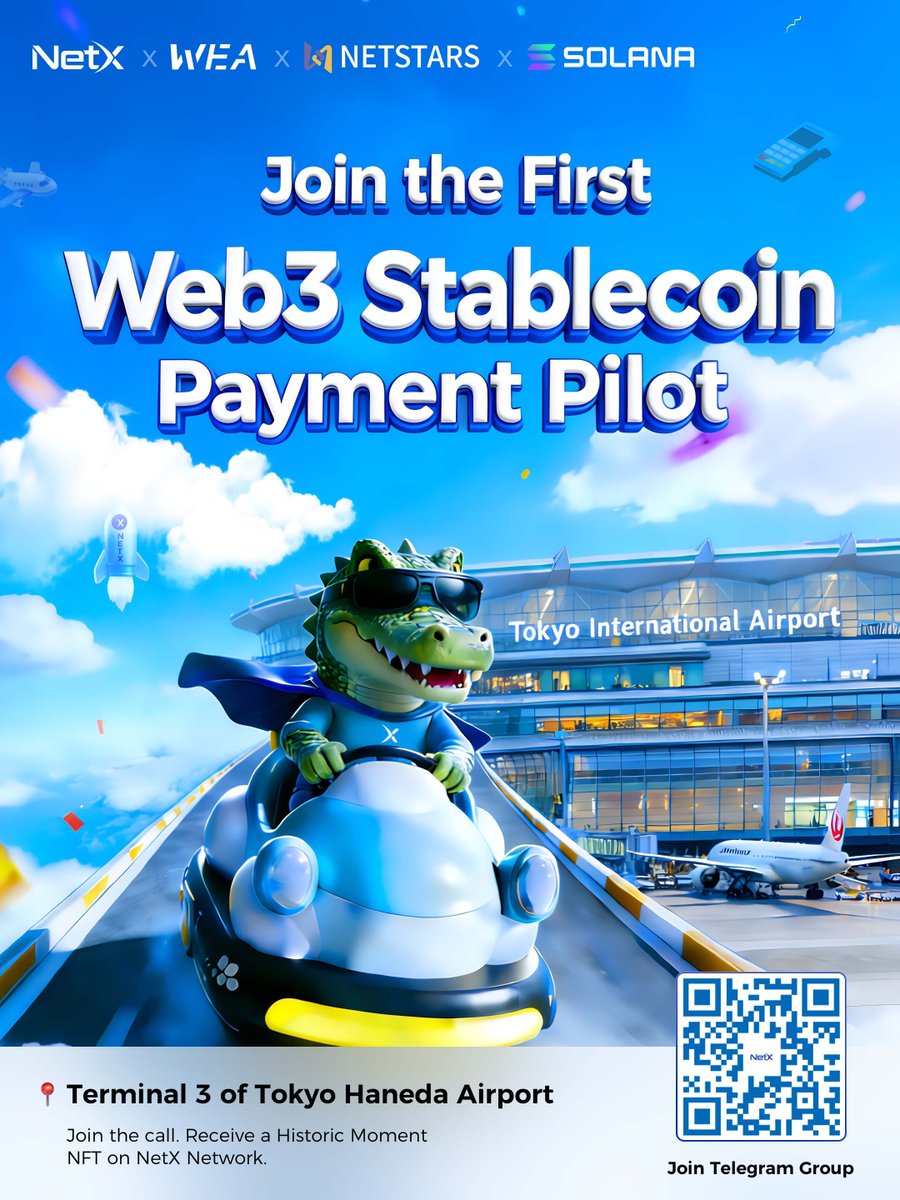 📢Looking forward to Japan’s first stablecoin payment pilot at Haneda Airport, Tokyo🎉

We’re launching a global call-to-support campaign, let’s join in, build the momentum, and look ahead to this milestone together!👇

✅How to join:
Share this poster + fixed template tweet on