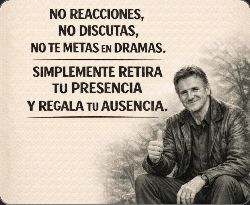 "Donde no hay respeto, marca la distancia".