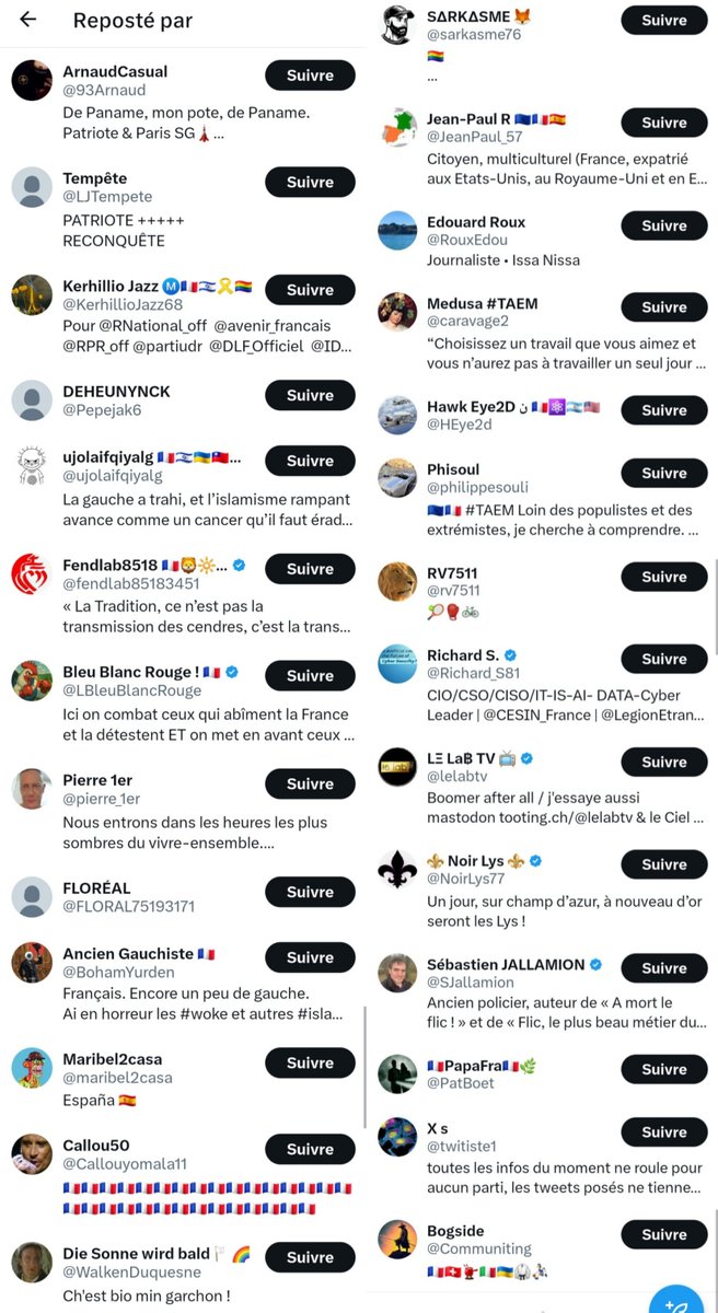 AneriesPR's tweet photo. Si l'on en croit les 25 premiers RT de ce tweet https://t.co/tbKad2PCq7, le compte  @MarianneleMag est dorénavant principalement lu et suivi par la fachosphère.
#PrintempsFN 🐧🤖 https://t.co/VcP4Xq1mEY