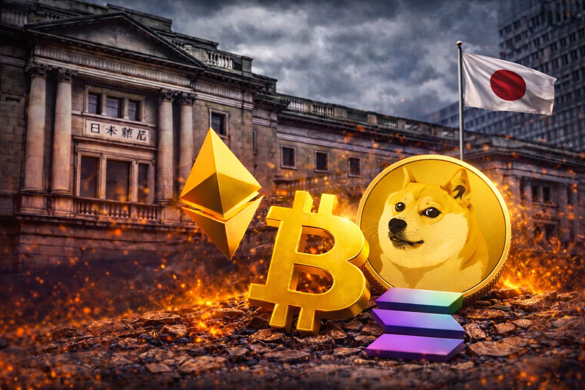🚨 Crypto Market Faces Fresh Downside Pressure Bitcoin and altcoins come  under strain as the Bank of Japan hints at more rate hikes