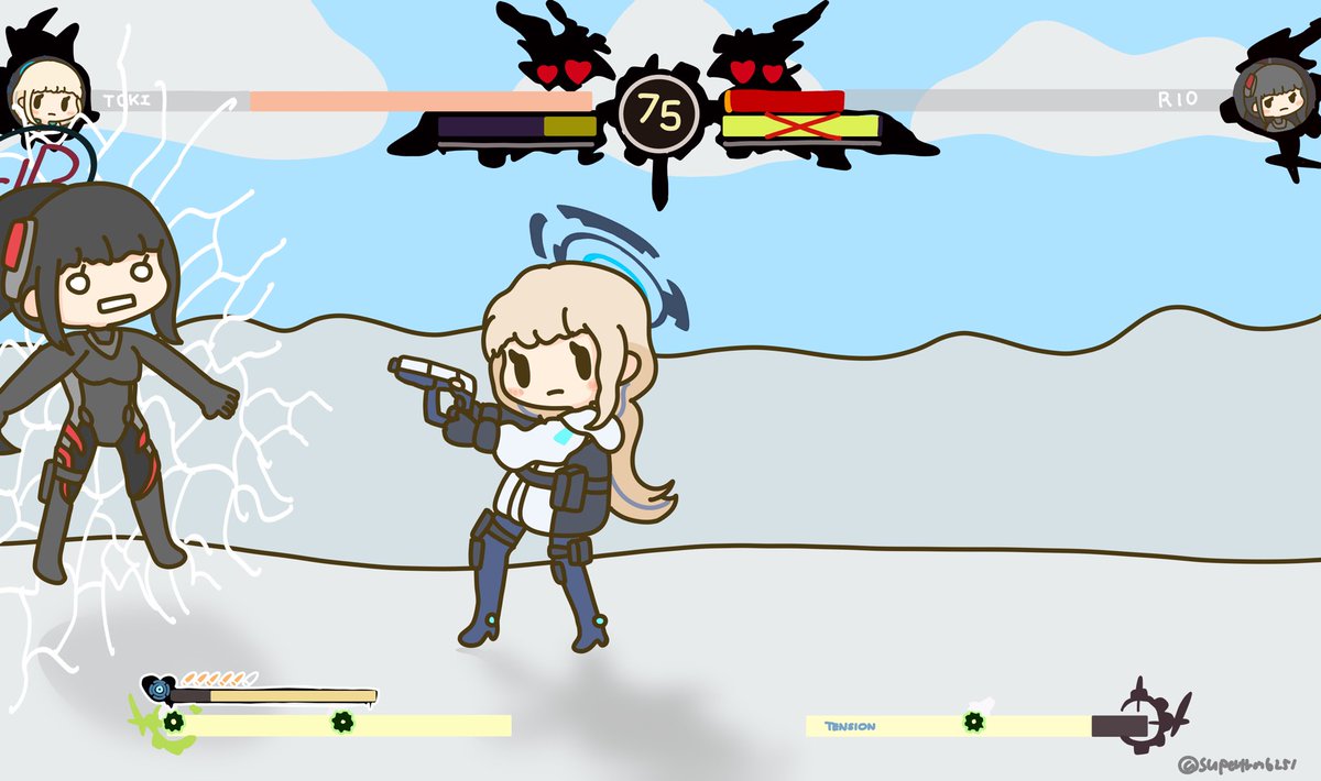 supertron6251's tweet image. こちらは拳銃で暴れるトキ