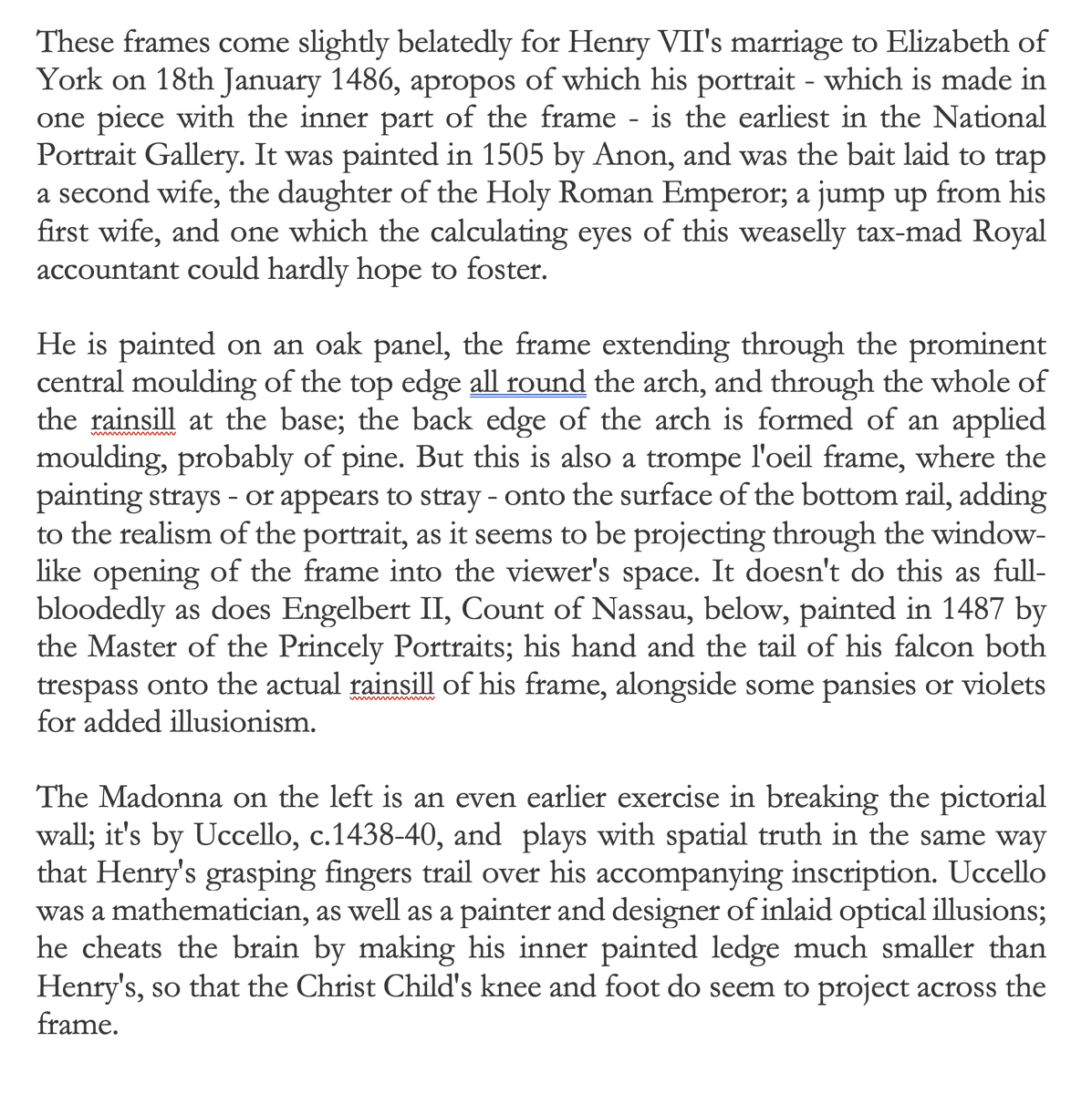 TheFrameBlogX's tweet image. More trompe l'oeil frames (including Henry VII's, who married wife 1 on 18 Jan 1486)...

For Uccello see: theframeblog.com/2024/07/26/nat…

#Frames #TrompeLOeilFrames #Illusions #15thCenturyFrames #HenryVII #NationalPortraitGallery #NGofIreland #Rijksmuseum #TheFrameBlog