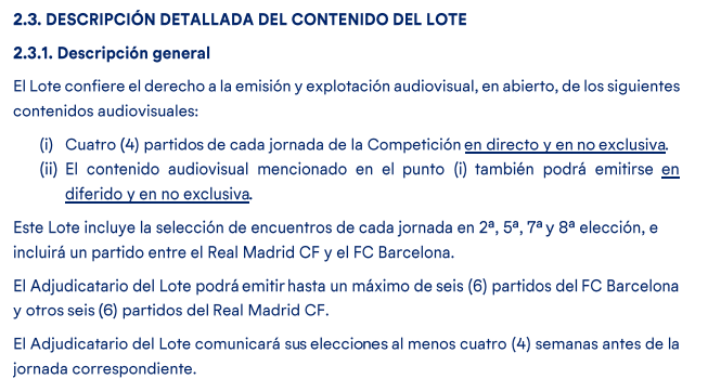 LocosDLMedios's tweet image. 🚨 NOTICIA LIGA F

‼️‼️EL ADJUDICATORIO SOLO PODRA EMITIR UN MAXIMO DE 6 PARTIDOS DEL REAL MADRID Y BARCELONA POR TEMPORADA

CON TOTAL SEGURIDAD, SERIA EL ATLETICO DE MADRID QUIEN ACAPARARIA TODOS LOS PARTIDOS EN ABIERTO DE @LigaF_oficial