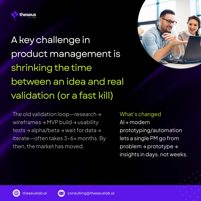 TheseusAILab's tweet photo. 🤔 Curious: where does your validation cycle slow down most today—problem discovery, prototyping, or synthesis?

#ProductManagement #ProductLeadership #AIinProduct #AIforProduct #ProductDiscovery #ProductValidation #LeanProduct #RapidPrototyping #NoCode #FigmaAI #AIDriven https://t.co/gRNoCi5huG