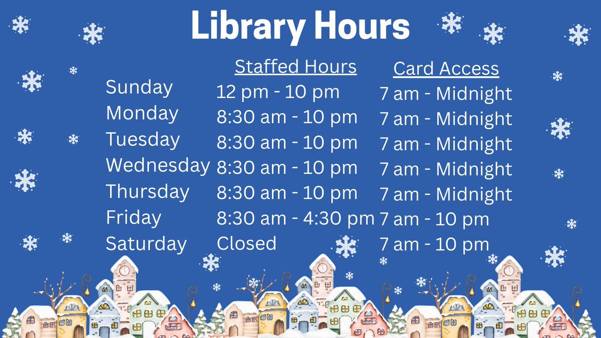 AUdalzonlibrary's tweet photo. Welcome back! Here is the library's schedule for the first week of school, and remember that you can use your card access during unstaffed hours! #dalzonlibrary #assumption #library #librarians #libraries #studying #college #university https://t.co/f4NYrc67YY