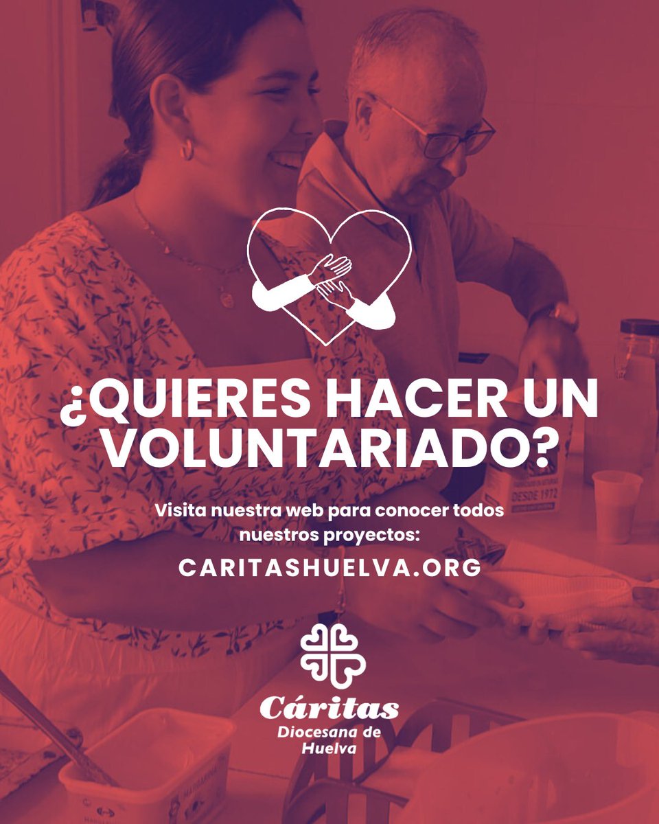 ✨ Empieza el 2026 con un propósito que transforma vidas
En Cáritas Diocesana de Huelva buscamos personas con ganas de sumar y compartir su tiempo y talento. Tu voluntariado puede marcar la diferencia.
📞 959 24 52 26
📧 voluntariado@caritashuelva.org
¡Te esperamos!