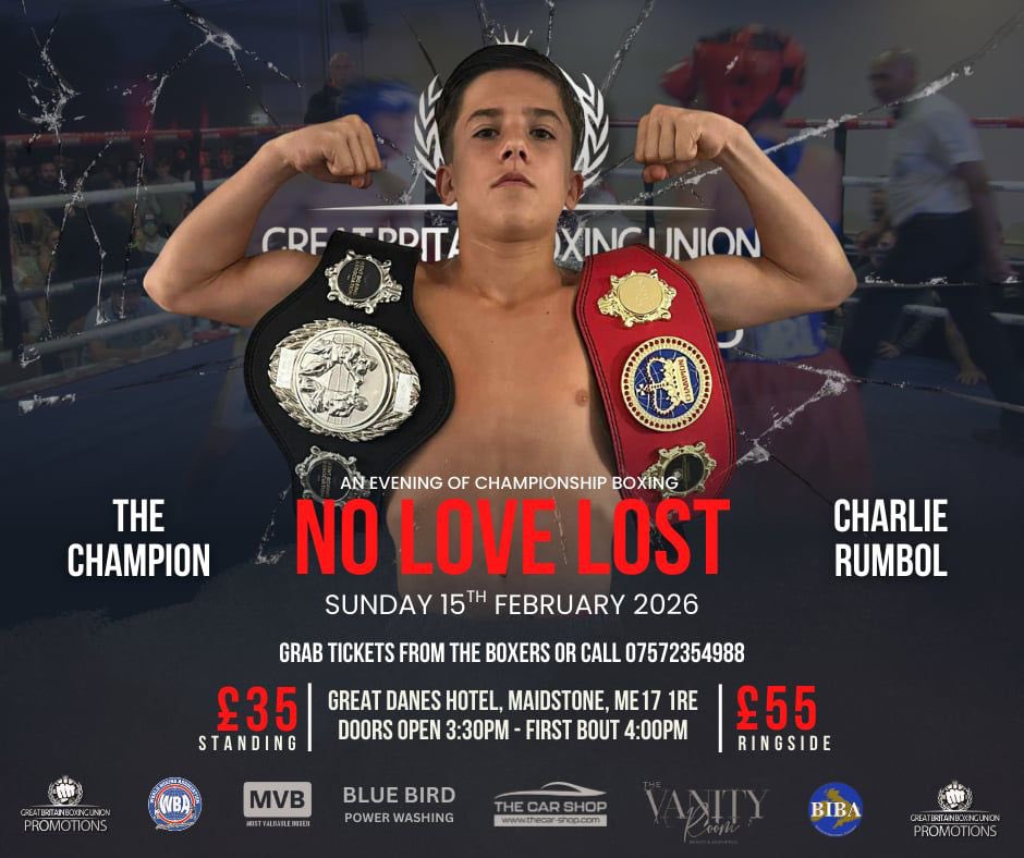 Charlie boxing feb 15th get in touch for tickets 🥊🥊